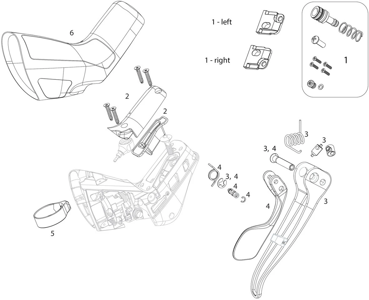 SRAM Pièces Levier Frein/Vitesses Red22B1/Force22 CX1/Rival22/700B1/HRD/HRR 1 SRAM Pièces Levier Frein/Vitesses Red22B1/Force22 CX1/Rival22/700B1/HRD/HRR