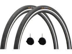 Continental Set De 2 Pneus Souples Ultra Sport III 28" + Chambres à Air Race 28