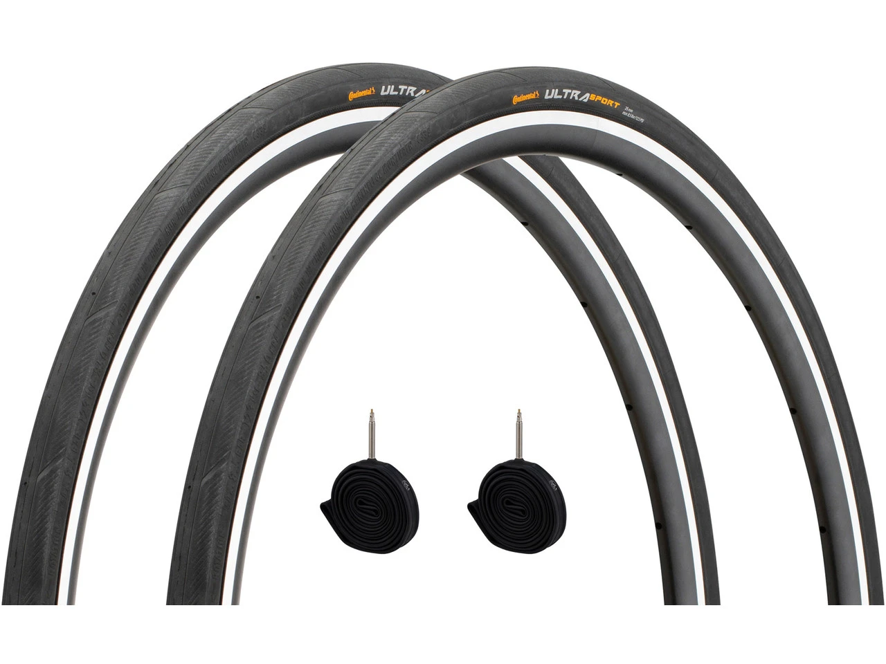 Continental Set De 2 Pneus Souples Ultra Sport III 28" + Chambres à Air Race 28 1 Continental Set De 2 Pneus Souples Ultra Sport III 28" + Chambres à Air Race 28