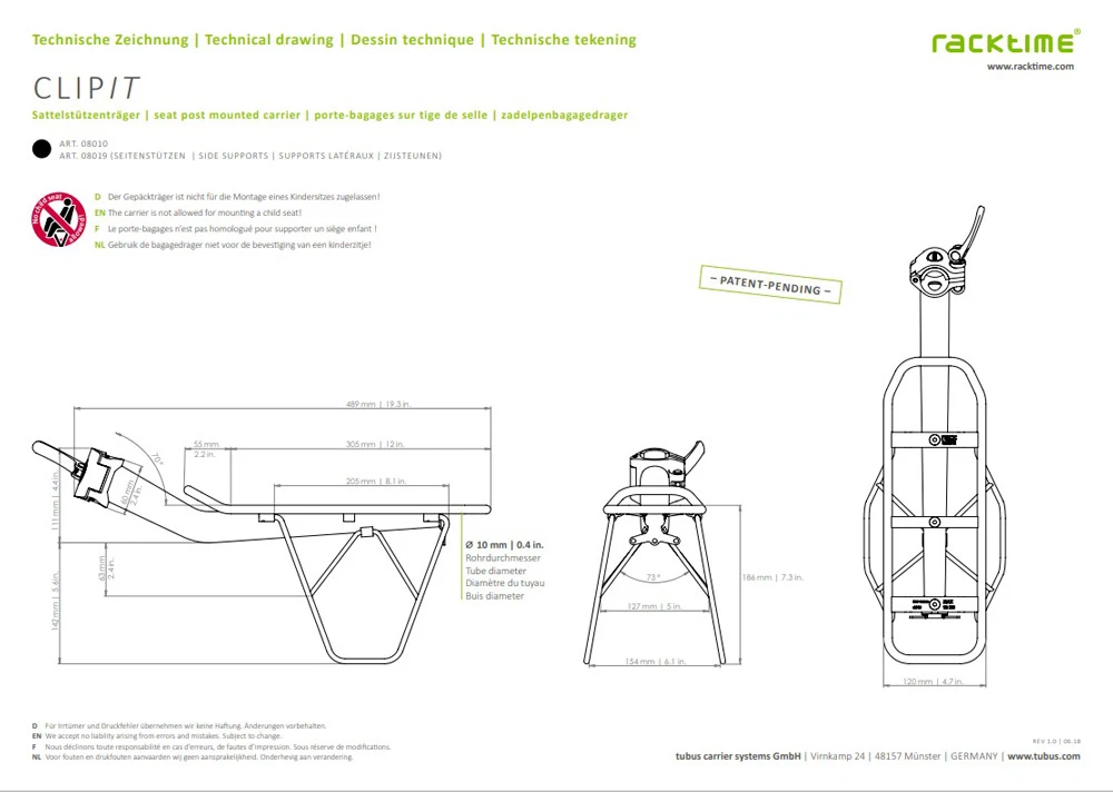 Racktime Porte-selle Clip-it 4 Racktime Porte-selle Clip-it – Image 4