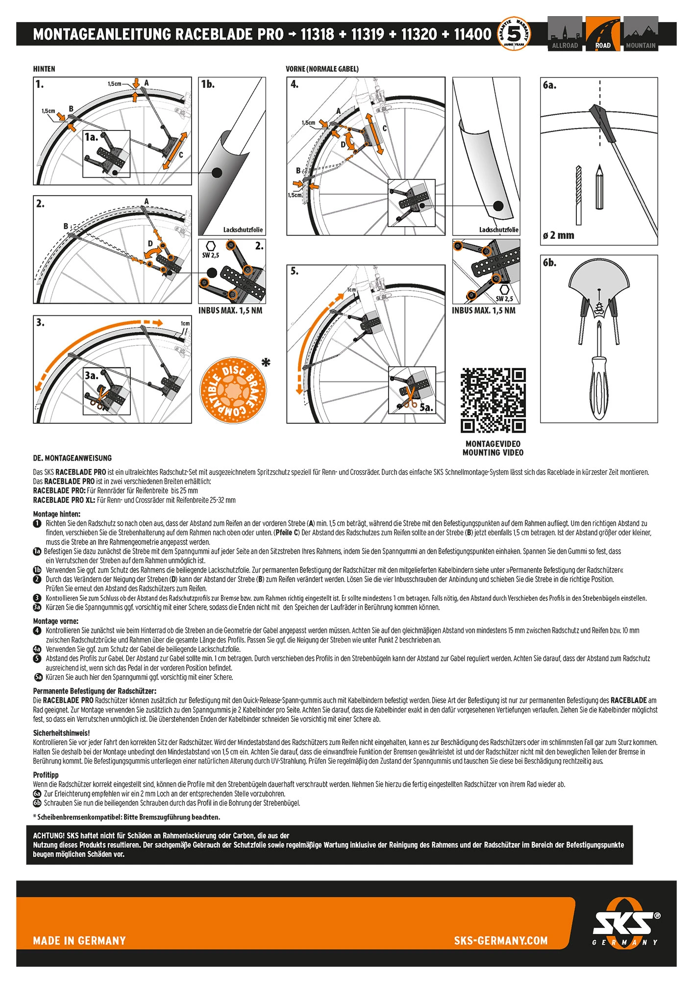 Kit De Garde-boue Raceblade Pro Noir 3 Kit De Garde-boue Raceblade Pro Noir – Image 3