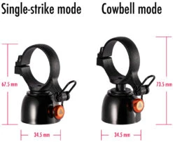 Cricket - Sonnette De Vélo Double Mode -Vélos Pièces Magasin Granite Cricket Dual Mode Fahrradklingel GBL01 01 3